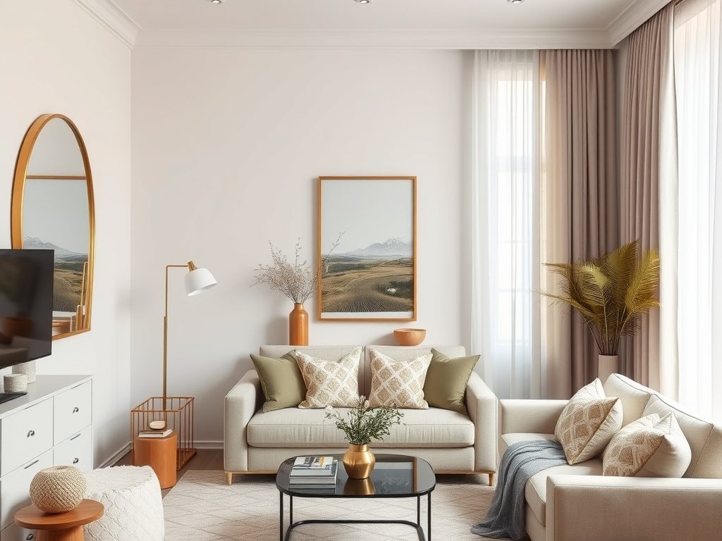 Jak wybrać dodatki do małego salonu, by optycznie powiększyć i uporządkować przestrzeń