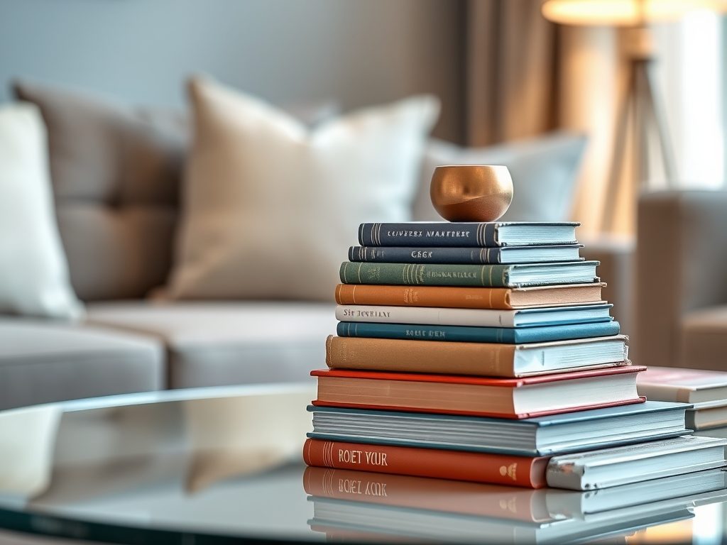 Jak układać książki dekoracyjne na stoliku kawowym, by stworzyć stylową i funkcjonalną aranżację