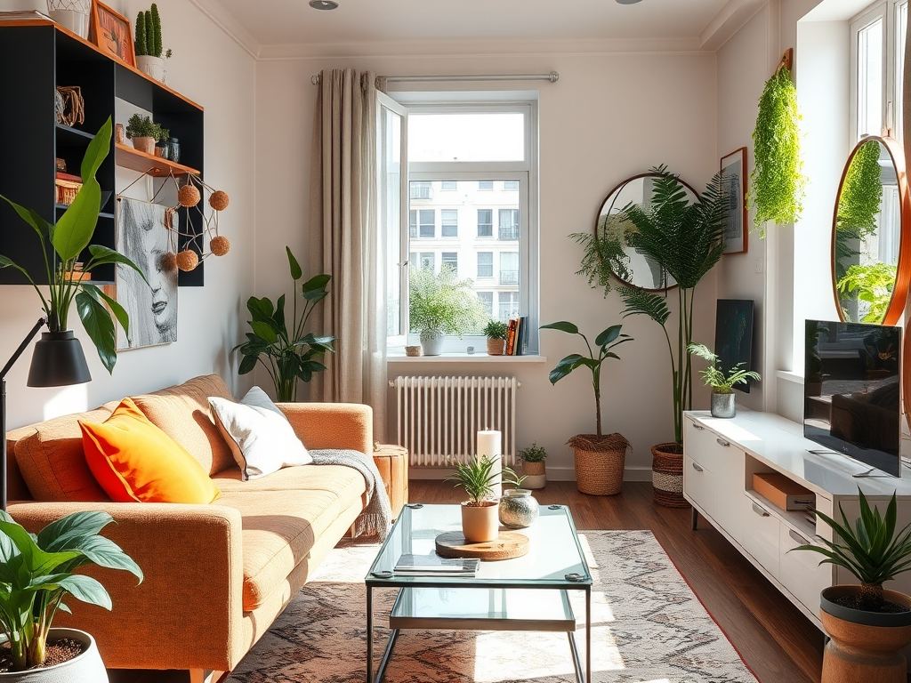 Dekoracje do małego mieszkania: funkcjonalne pomysły na optyczne powiększenie i stylową aranżację