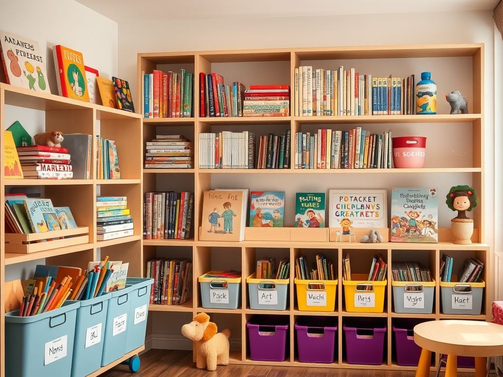 Organizacja książek i przyborów w pokoju dziecka: praktyczne rozwiązania dla porządku i wygody
