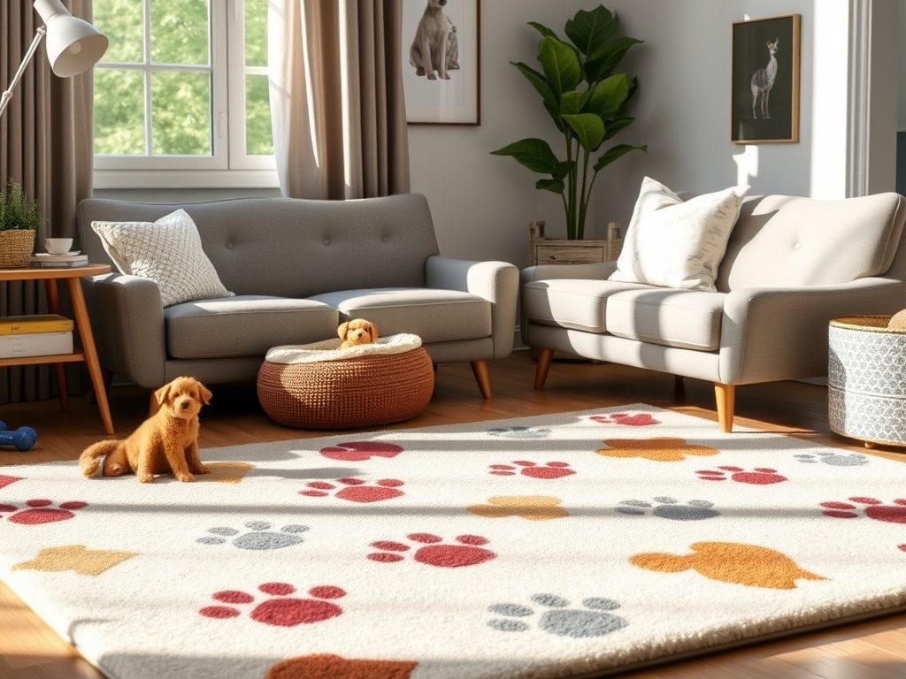 Dywan dla domu ze zwierzętami: jak wybrać trwały i łatwy w utrzymaniu model dostosowany do pupila