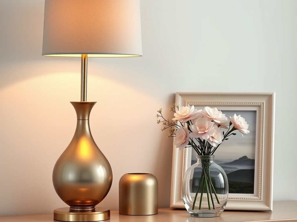 Jak ustawić lampkę, wazon i ramę na komodzie, by stworzyć harmonijną aranżację